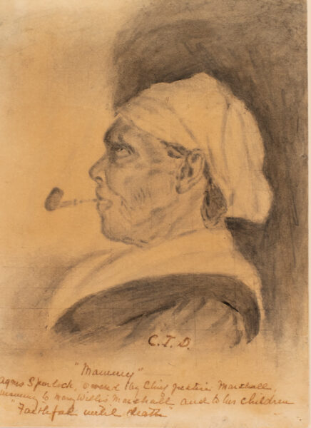 “Mammy” by Catherine Thomas Douthat (charcoal on paper, date unknown), John Marshall Center for Constitutional History & Civics, Virginia Museum of History & Culture, Richmond.